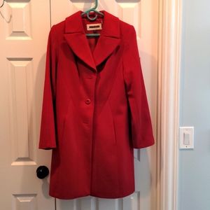 Red wool coat